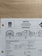 Rover 820 i E Si Data Sheet Reglatech 1992 Rover 820 2.0 i Since 1986