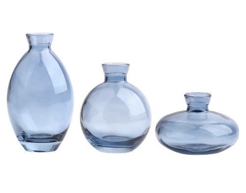 Glass bud vase - set, mini