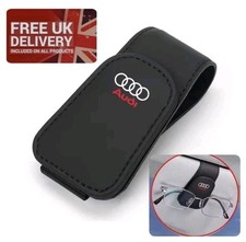 Audi Leather Sunglasses Glasses Clip Holder Sun Visor A1 A3 A4 A5 A6 Q3 Q5 TT 
