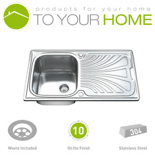 Stainless Steel Kitchen Sink with Drainer Free Waste Drainer