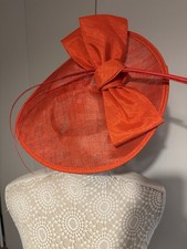 Phase Eight Red Orange Fascinator head piece 