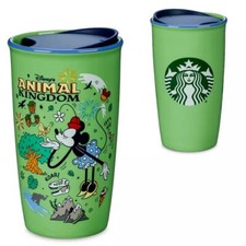 🌟Disney Parks Animal Kingdom Minnie Mouse Starbucks Travel Mug Tumbler Ceramic