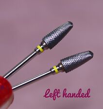 Carbide Nail Drill Bit Yellow Extra-Fine Gel acrylic Smoothie Corn Left Hand 1pc