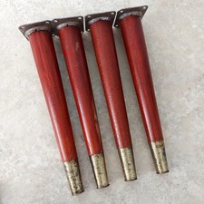 4 VINTAGE TAPERED WOOD