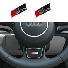 2 Pcs Black S Line Steering