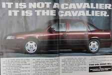Original 1990 magazine advert VAUXHALL CAVALIER GSi DPS frame-ready wall-art