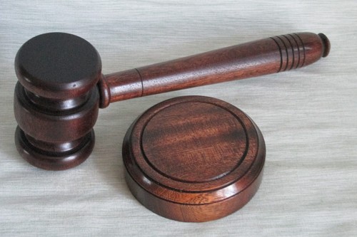 Gavel block mahogany wood - gavel, &