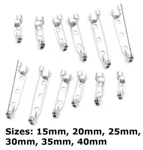 Steel brooch back pins 15mm - steel,
