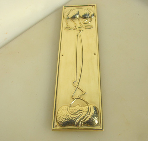 Brass finger plate - plate, door