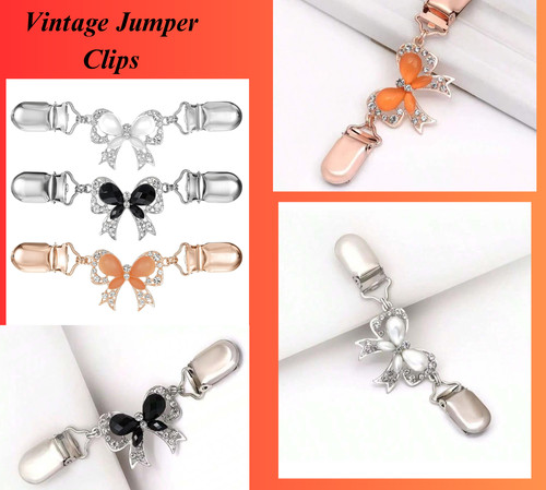 Sweater clips vintage dress - sweater,