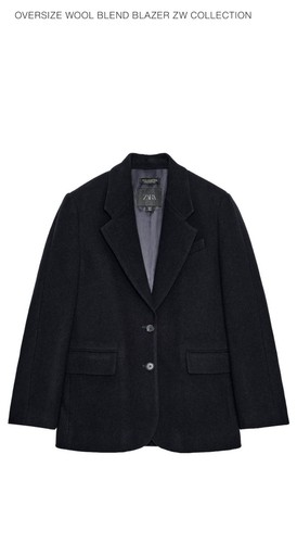 Zara navy wool blend - zara, blazer