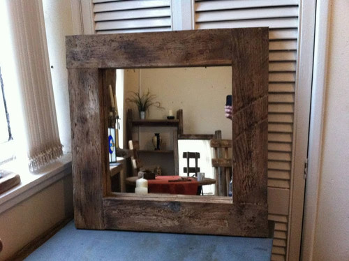 Square rustic reclaimed wooden