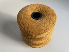 Hinchliffe 100% Lambswool Knitting Weaving 2/17nm Yarn Cone Yellow Gold 508 753g