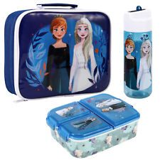 Disney Frozen Kids Lunch Box Set – Lunch Bag, Lunch Box and 580ml Water Bottle