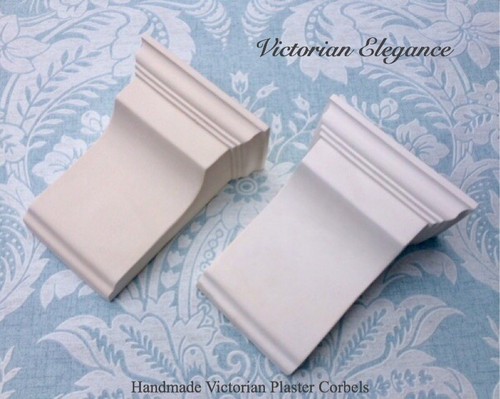 Two handmade plaster victorian - plaster,