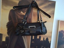 L Credi black leather bag