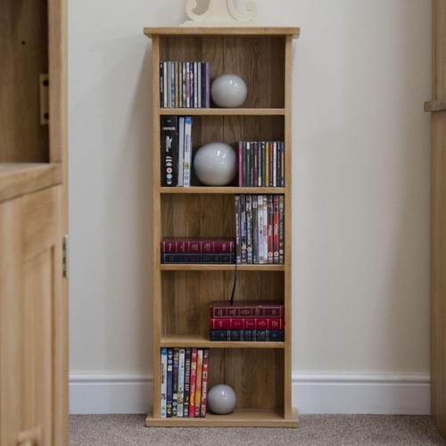 Solid oak dvd storage - oak, cd