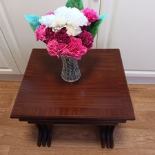 VINTAGE G PLAN NEST OF 3 TABLES ROSEWOOD ? TEAK - GOOD SOLID CONDITION - LOOK