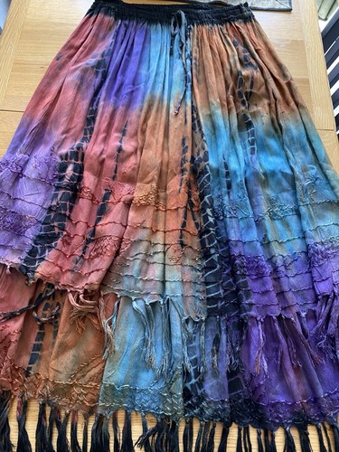 Festival tie dye boho - tie, tassel