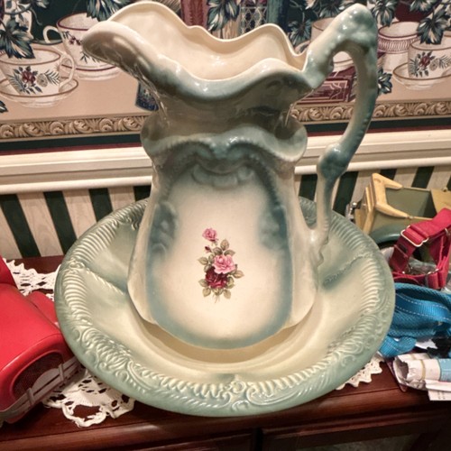 Ceramic pitcher wash bowl - ceramic,
