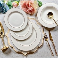 Luxury White and Gold 24 Piece