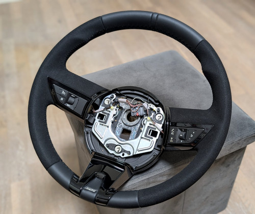 New leather steering wheel - new,