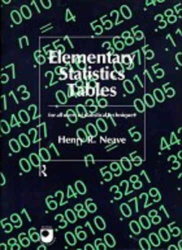 Elementary statistics tables - statistics,