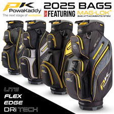 POWAKADDY 2025 GOLF CART TROLLEY BAG RANGE LITE, FLEX, EDGE & DRI-TECH GOLF BAGS