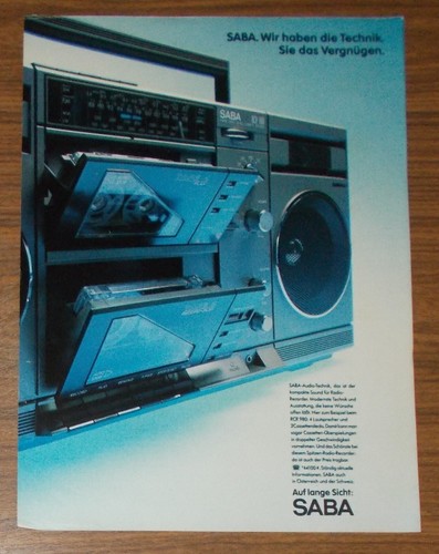 Rare advertising vintage saba - rare,