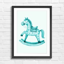 Whimsical Wooden Rocking Horse