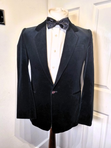 Vintage black velvet - black,
