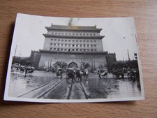 Vintage Peking Forbidden City with Rickshaws China Photograph 1935 Far East