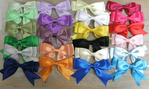 Bows large double satin ribbon - bows,