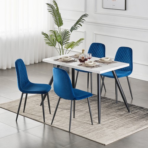 Dining table set grey - dining, white