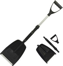 Lightweight Snow Shovel Extendable Aluminium Telescopic Handle 68-86cm Length