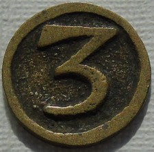 Uniface '3' Coin or Apothecary