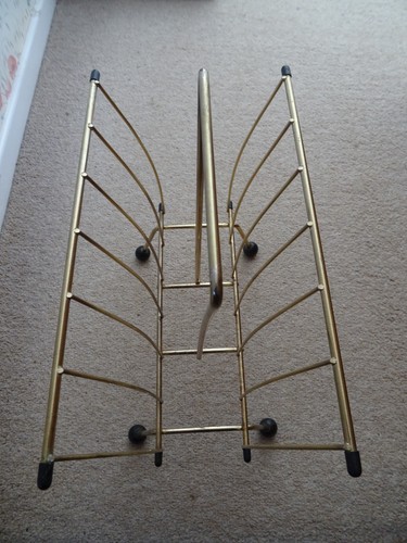 Magazine rack gold coloured - magazine, rack,