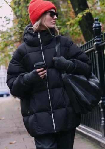 Zara hooded puffer jacket with - puffer,