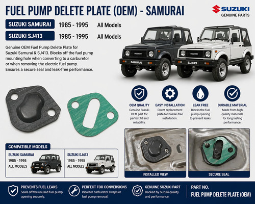 Oem fuel pump delete plate - fuel,
