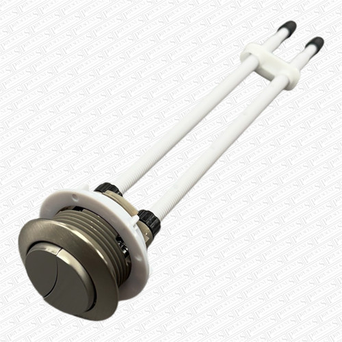 Brushed nickel toilet push - brushed,