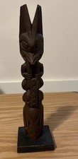 Early Mosquito Beaver Totem Pole by Ray Williams Hand Carved  13” H/Signed