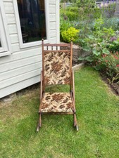 Antique Folding Oak Rocking Chair