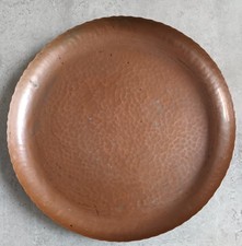 VINTAGE 13" ROUND COPPER TRAY