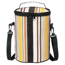 6.9"x9.8" Portable Waterproof Insulated Food Jar Lunch Tote Bag, Multicolor