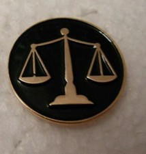 Scales of Justice pin badge