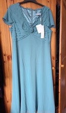 GINA BACCONI Teal dress size