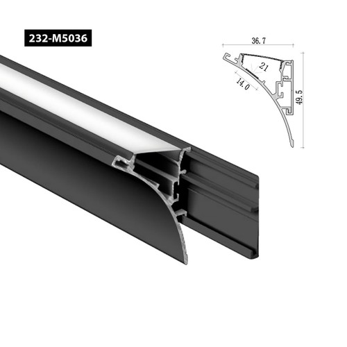 Black aluminium led profile - aluminium,