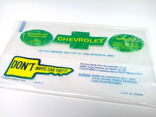 Chevrolet owners manual - chevrolet,