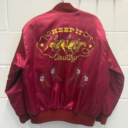 Vintage zip deep red satin - vintage,