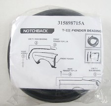 VW Type 3 T3 Wing Fender Beading kit Black ISP Notchback  61-73